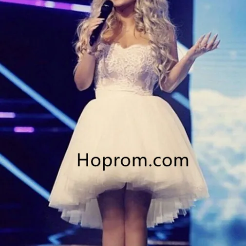 A-Line Homecoming Dresses Lace Sweetheart Off Shoulder Mini Dresses