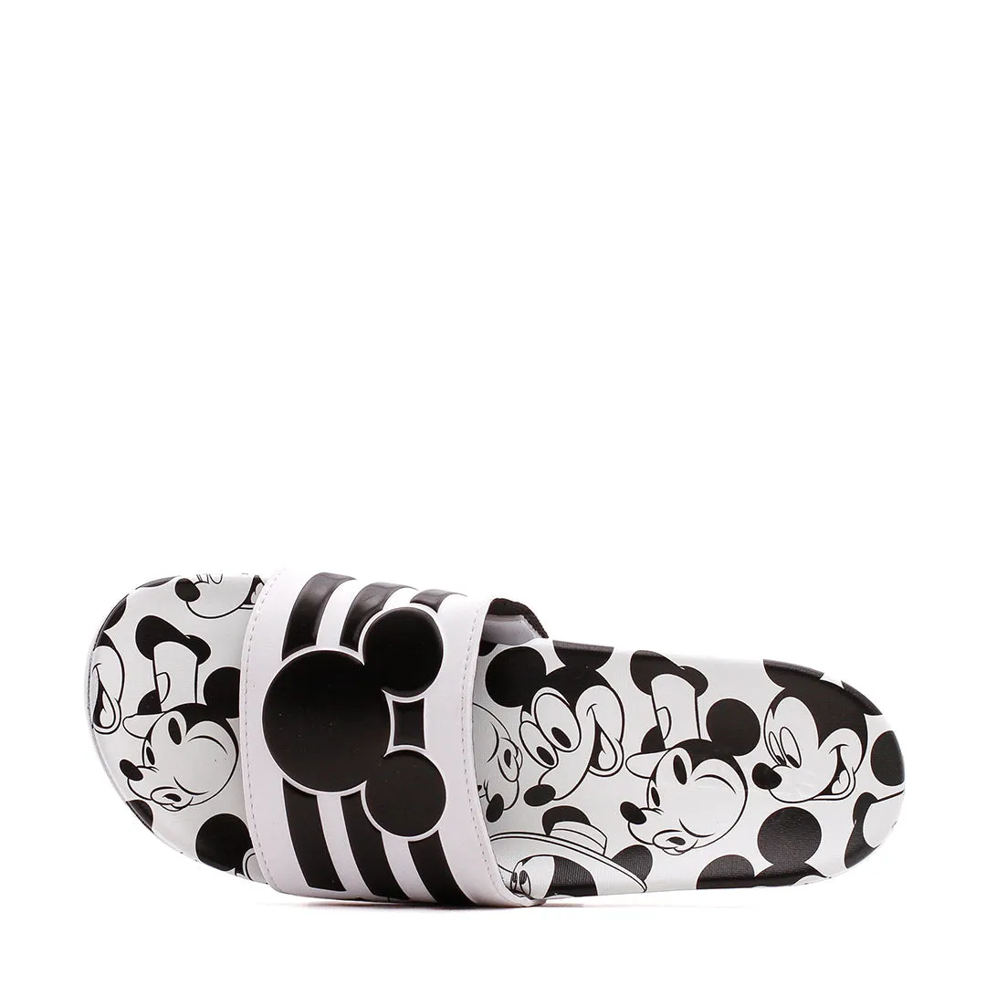 Adidas Men X Disney Mickey Mouse Adilette Comfort Slides Black White GW1057
