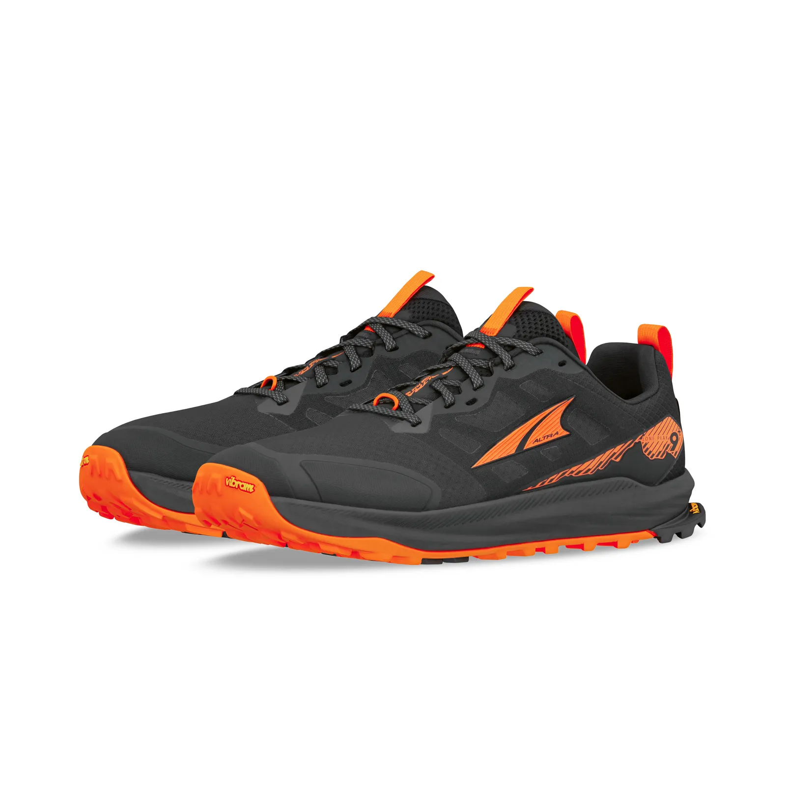 Altra Lone Peak 9  (Mens) - Black/Orange