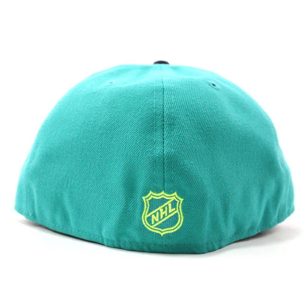Anaheim Ducks New Era 59FIFTY Fitted Hat (Teal Purple Lime)