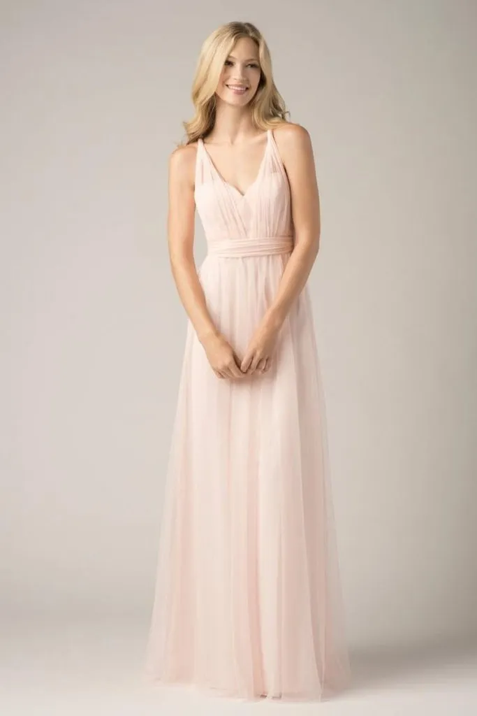 Anneprom A-line Bridesmaid Dresses Chiffon Sweetheart Long Bridesmaid Dresses APB0108