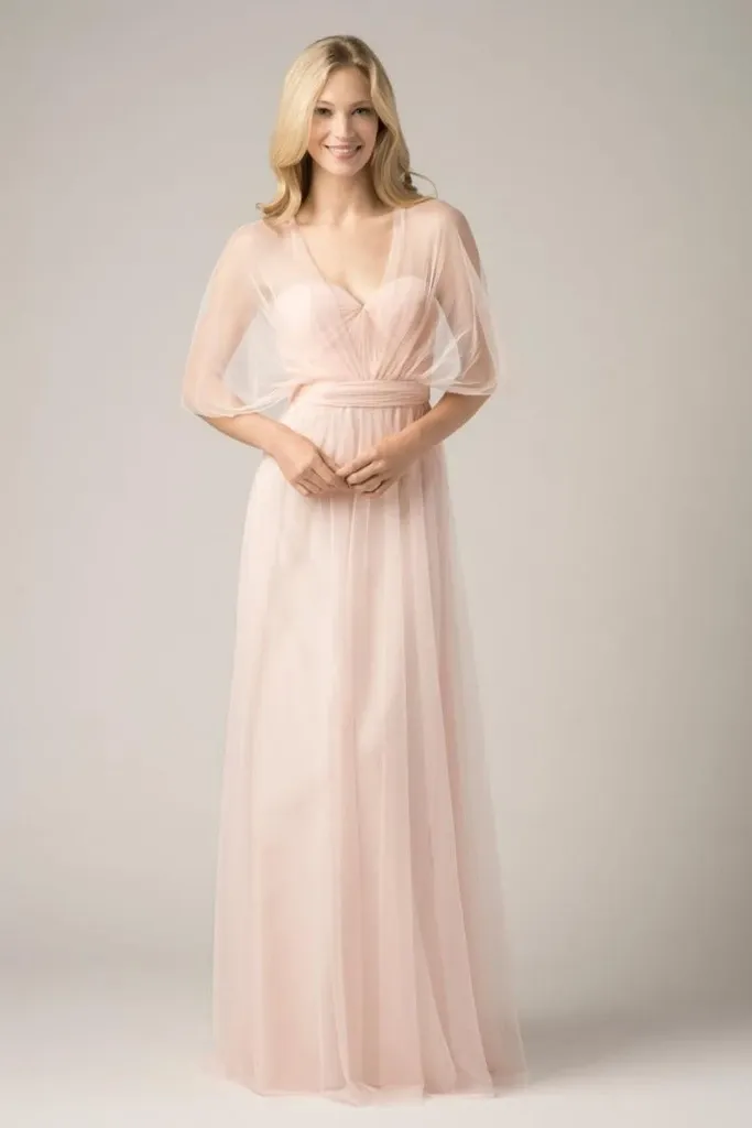 Anneprom A-line Bridesmaid Dresses Chiffon Sweetheart Long Bridesmaid Dresses APB0108