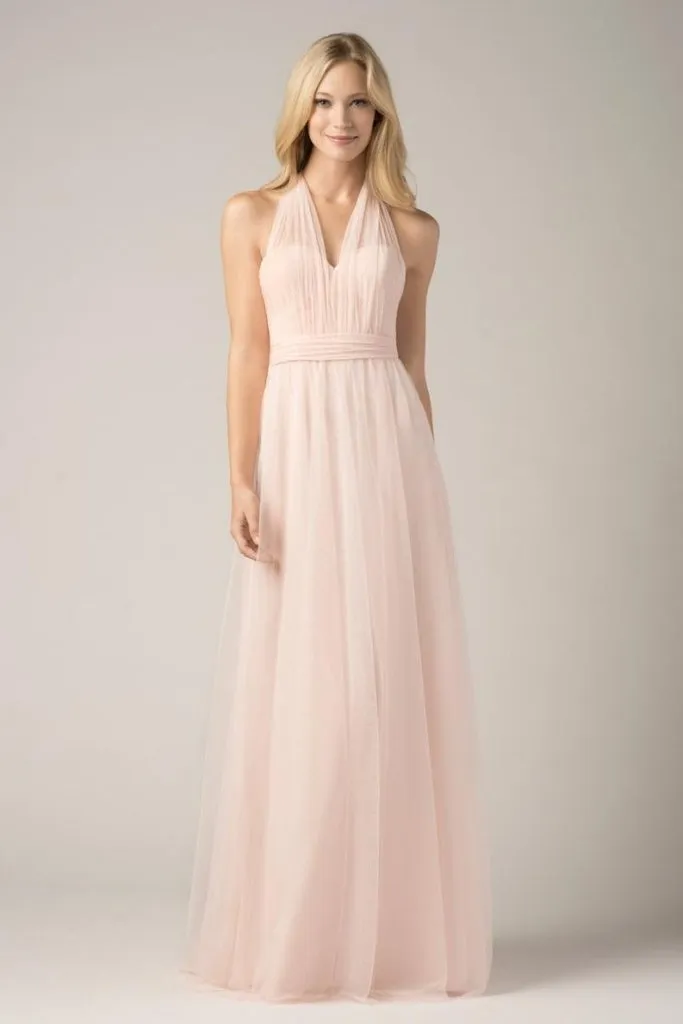 Anneprom A-line Bridesmaid Dresses Chiffon Sweetheart Long Bridesmaid Dresses APB0108