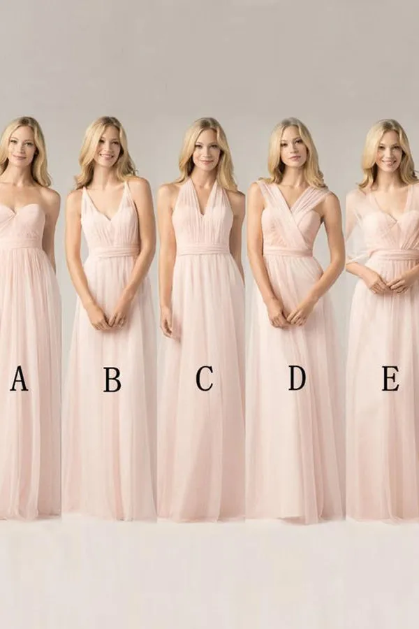 Anneprom A-line Bridesmaid Dresses Chiffon Sweetheart Long Bridesmaid Dresses APB0108