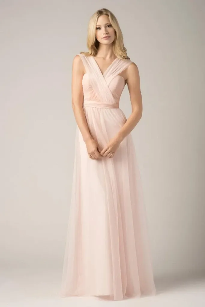 Anneprom A-line Bridesmaid Dresses Chiffon Sweetheart Long Bridesmaid Dresses APB0108