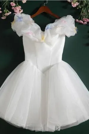 Anneprom Cute Off-the-shoulder Tulle Short Prom Dress Juniors Homecoming Dresses APH0089