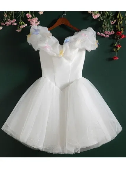 Anneprom Cute Off-the-shoulder Tulle Short Prom Dress Juniors Homecoming Dresses APH0089