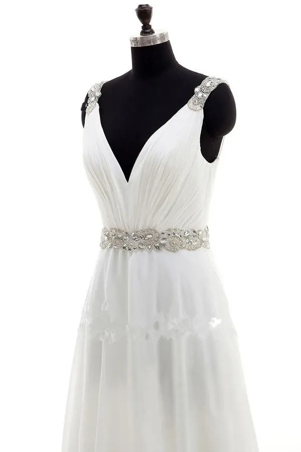 Anneprom Romantic A-Line Scoop Neckline Cap Sleeves Wedding Dresses APW0079