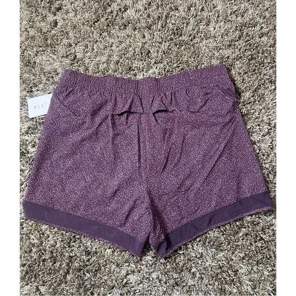 Athleta Womens Shorts Pink Printed Mesh Racer Run Mid Rise Elastic waist 1X