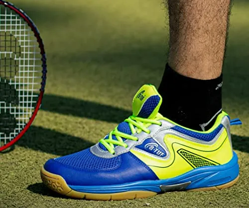 B-TUF Women's Blue Green Badminton Shoe - 7 UK