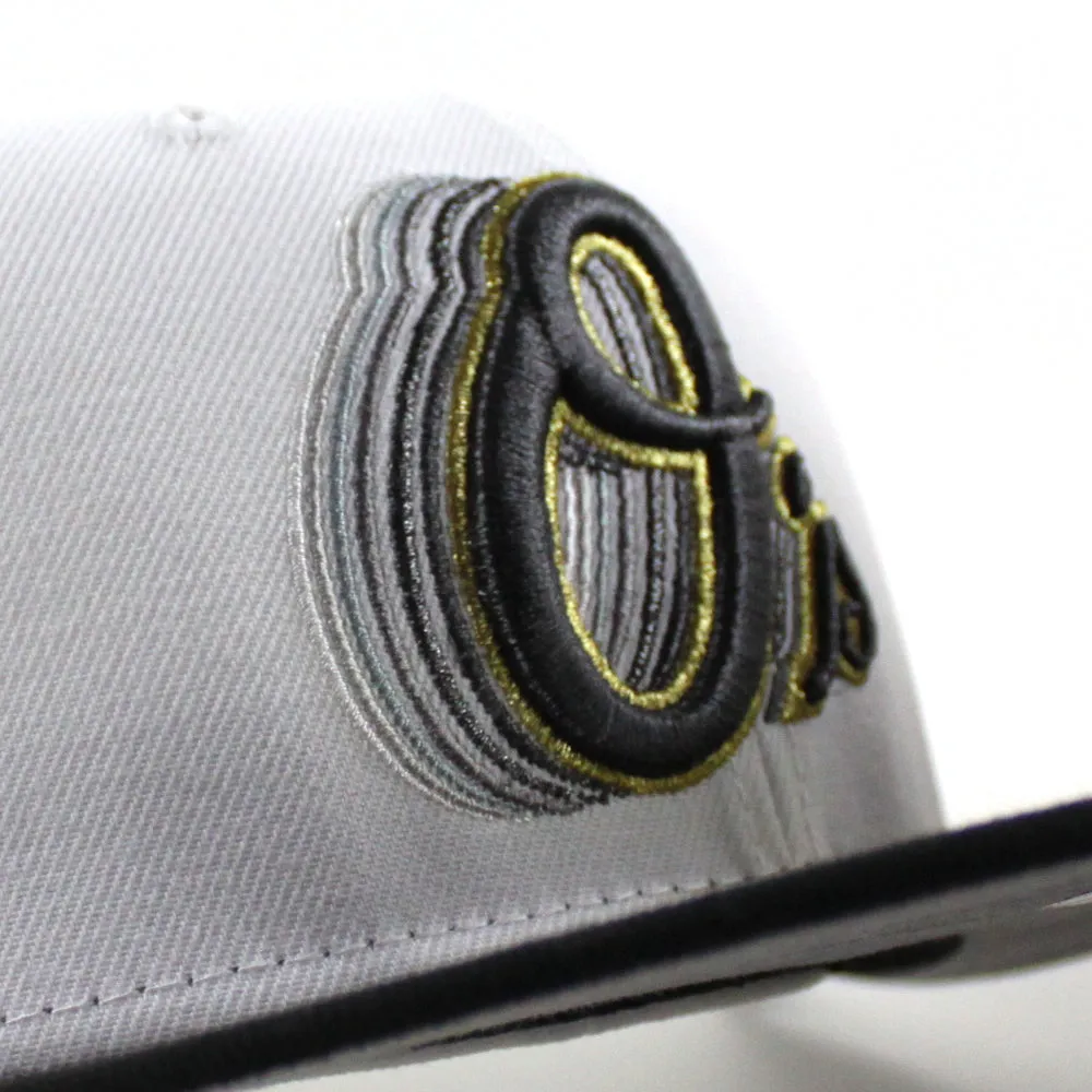 Baltimore Orioles Orioles Patch 59Fifty New Era Fitted Hat (White Black Gray Under Brim)