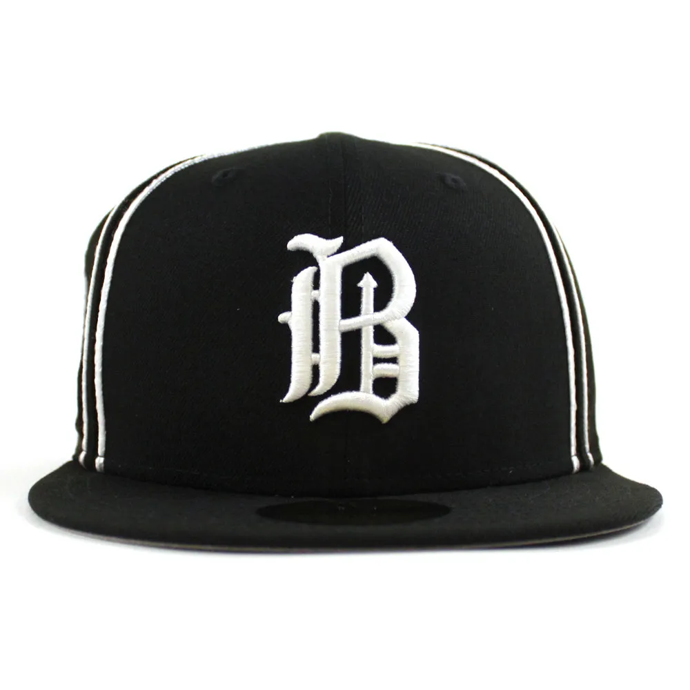 Birmingham Barons New Era 59Fifty Fitted Hat V2 (AIR JORDAN IX BARONS Black GRAY UNDER BRIM)