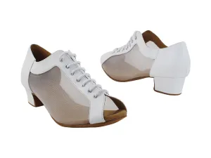 C1643 218 White Leather_White Mesh