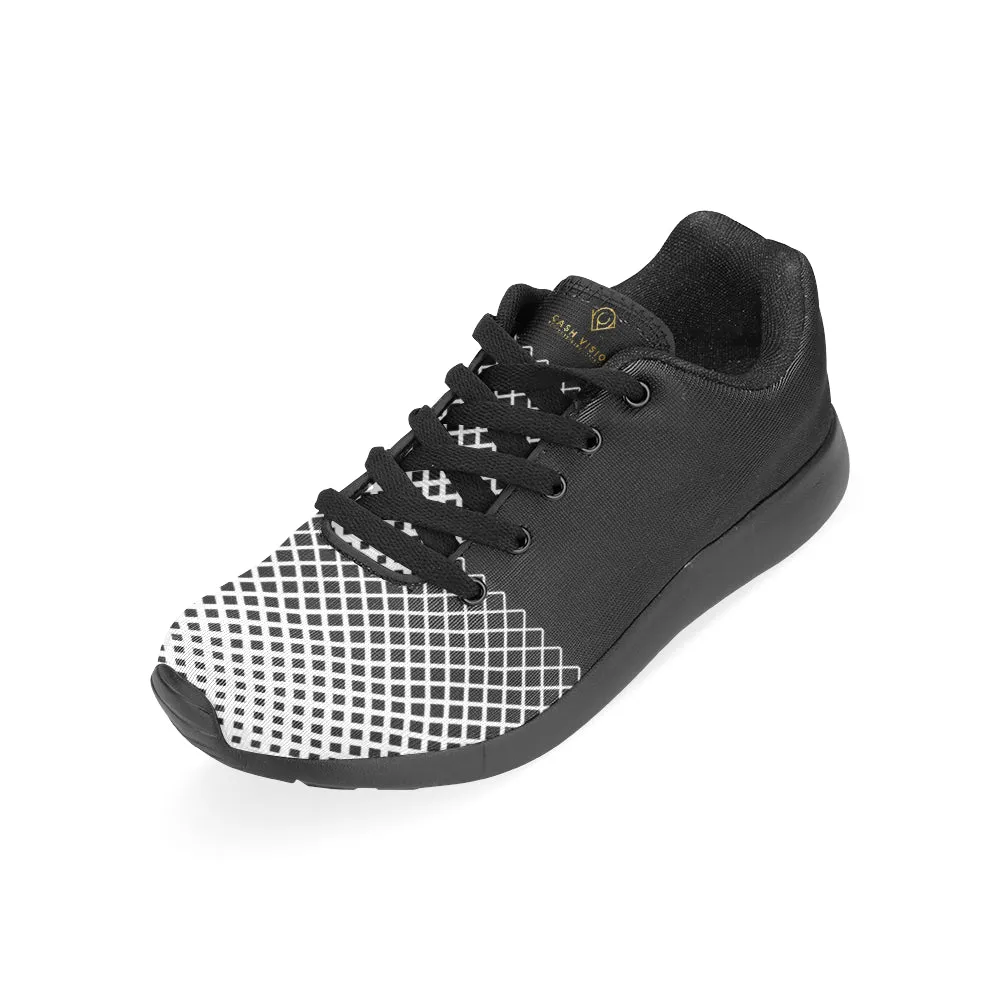 Cash Vision Mesh Running Shoes - Black White