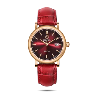 CLASSIC 36MM - Swiss Quartz Movement Watch | Rose Gold & Claret