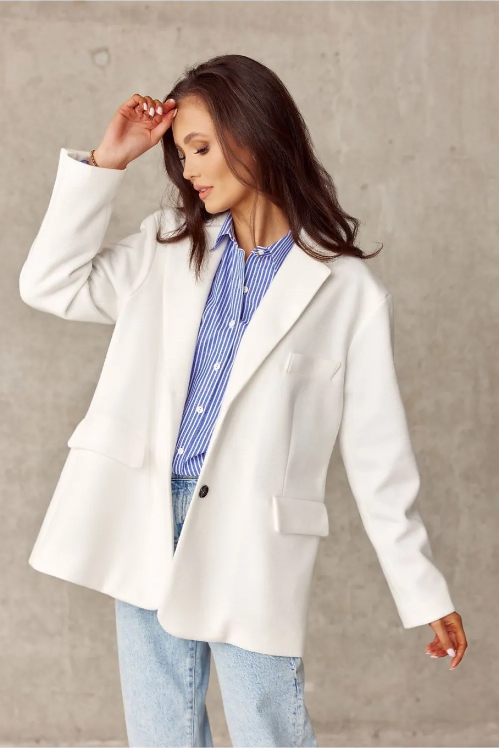 Decorative Lapel Voluminous Blazer