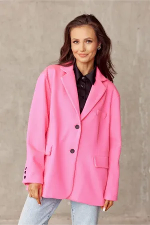 Decorative Lapel Voluminous Blazer