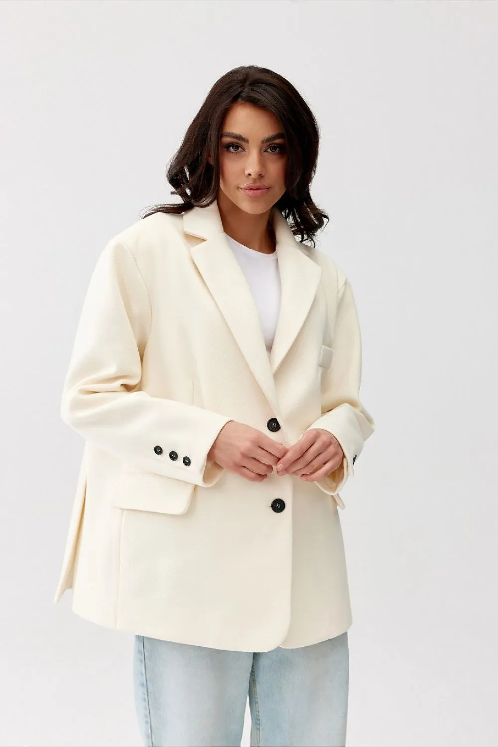 Decorative Lapel Voluminous Blazer
