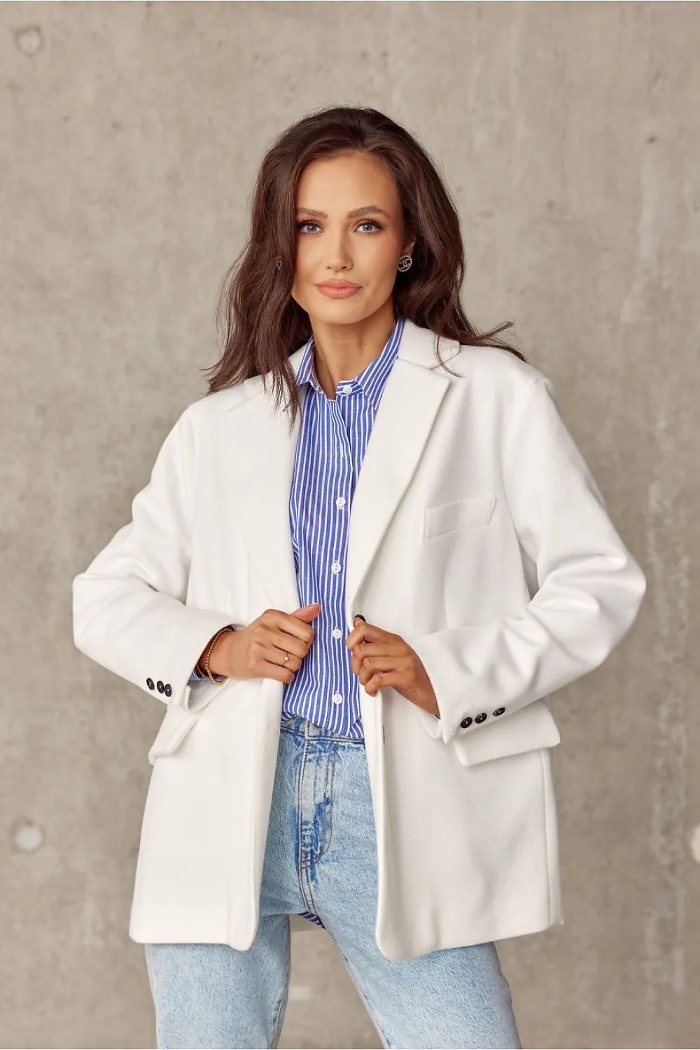 Decorative Lapel Voluminous Blazer