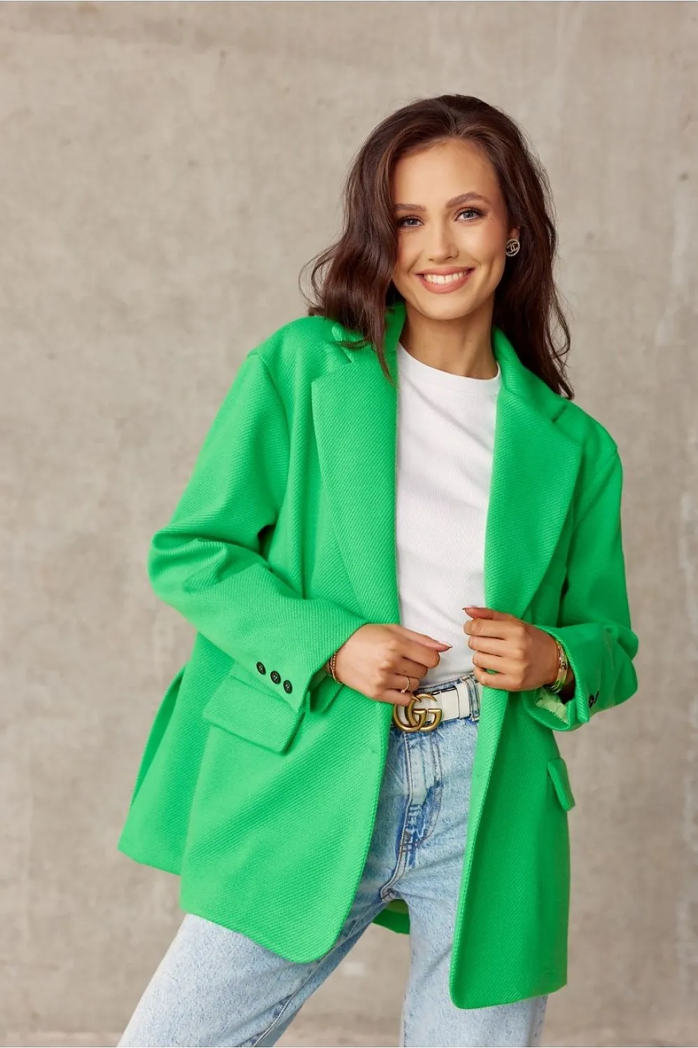 Decorative Lapel Voluminous Blazer
