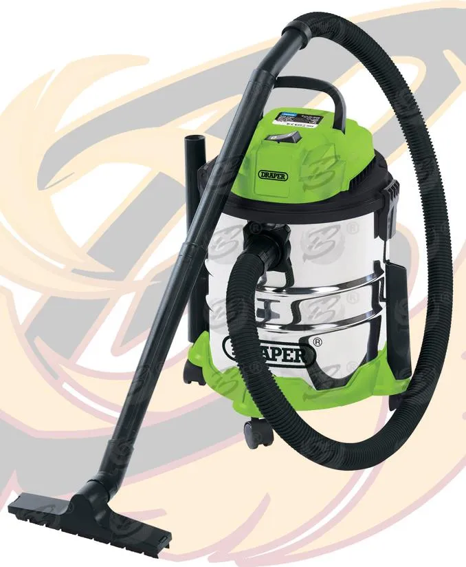 DRAPER WET AND DRY VACUUM CLEANER 20L 1250W / 240V WATER DIRT CARPET WASHER