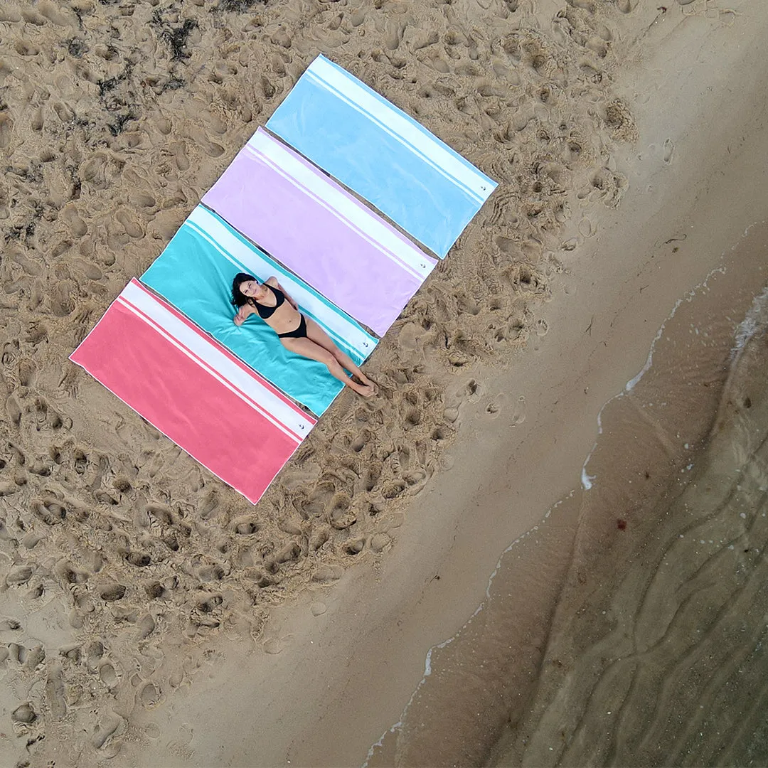 Extra Large Lightweight Quick Dry Beach Towel With Pockets - Perfect Summer Travel Gift