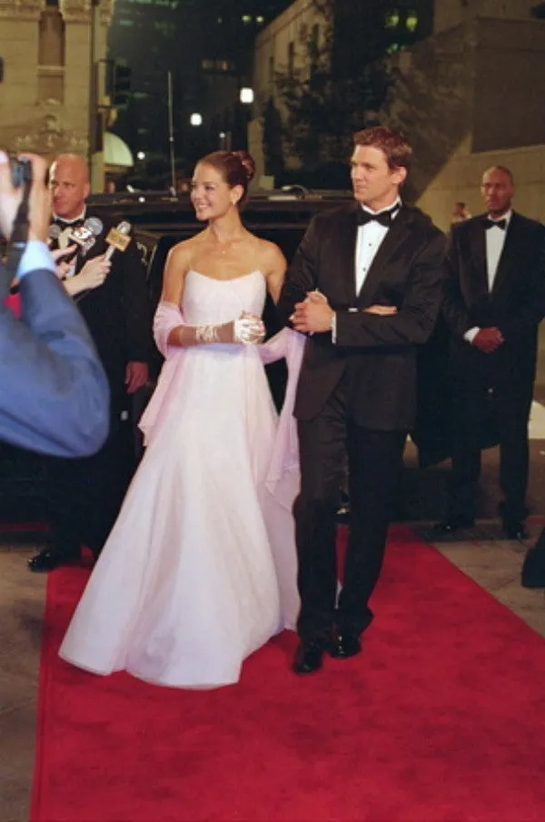 First Daughter Katie Holmes Dress Spaghetti Straps Prom Dress