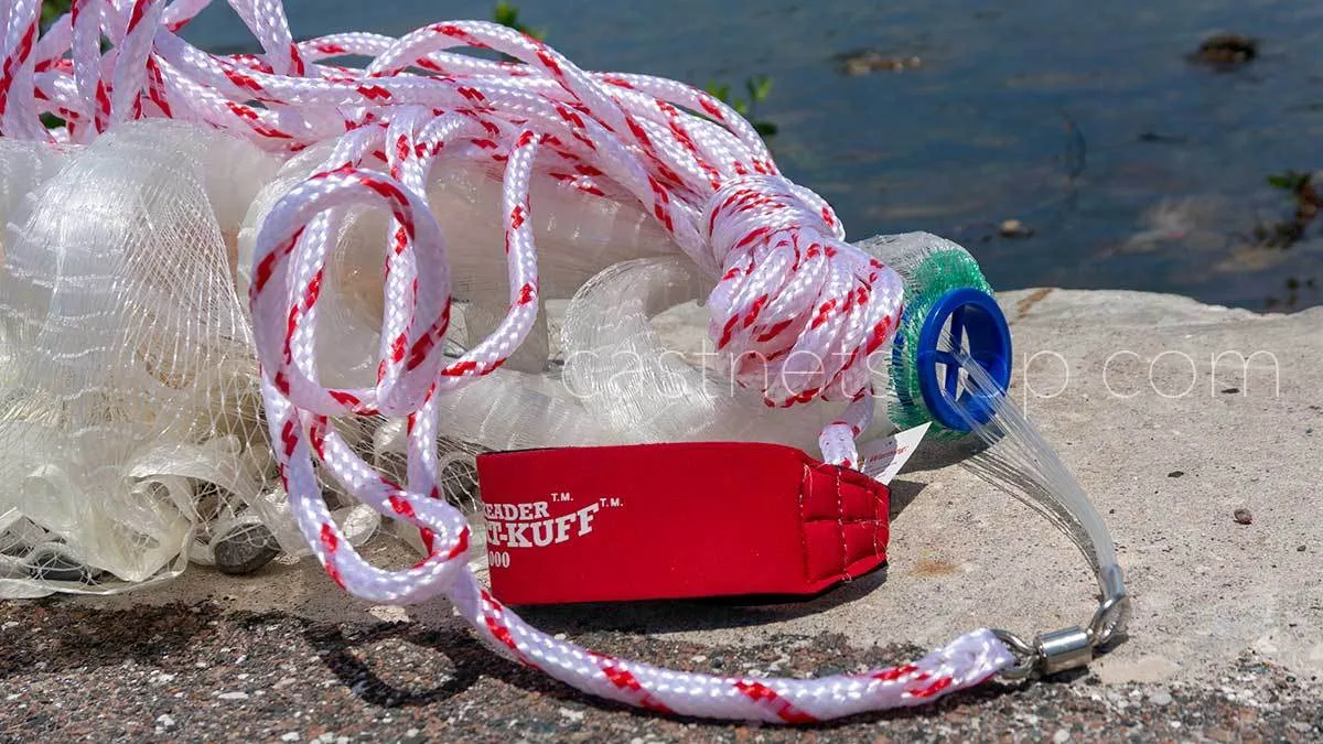 Fitec GS-1000 Ultra Spreader Shrimp Cast Nets #11760, 6 ft. 5/8" Sq. Mesh With Tape