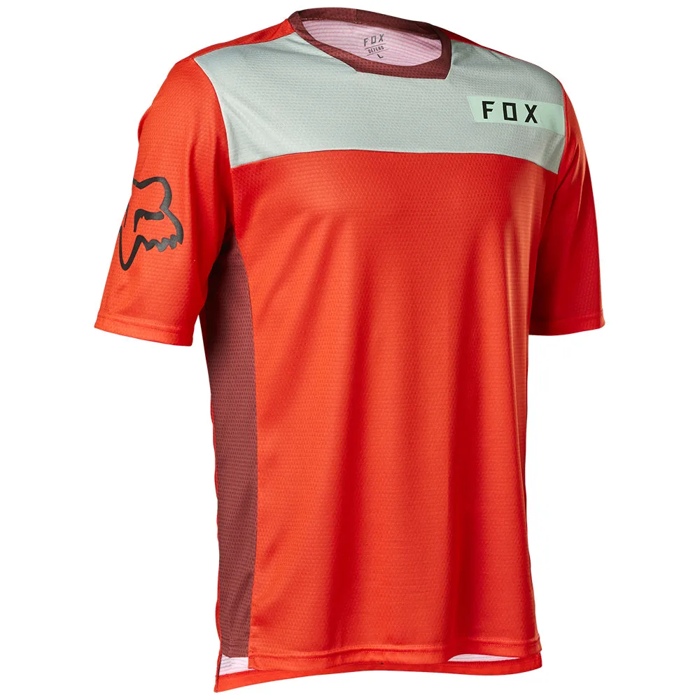 Fox Defend Ss Jersey Moth [Flo Red]