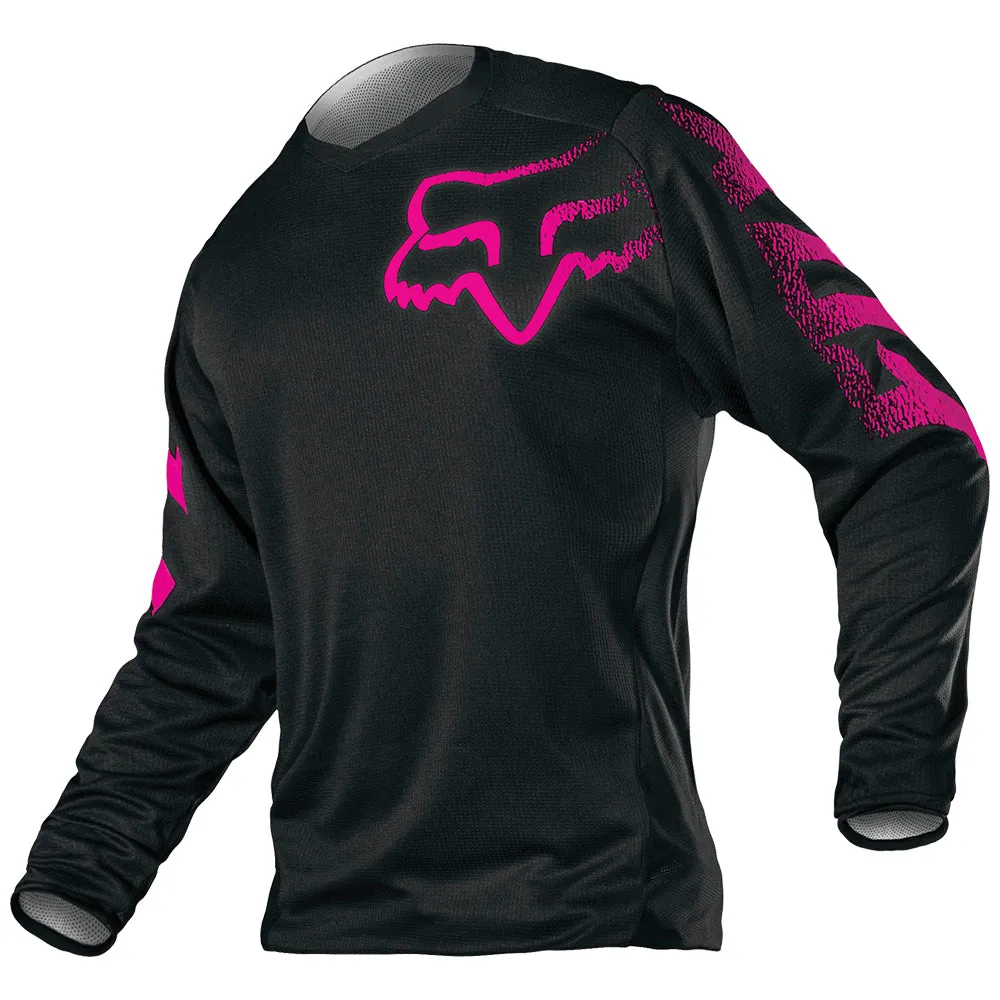 Fox Youth Girls Blackout Jersey - Black/Pink