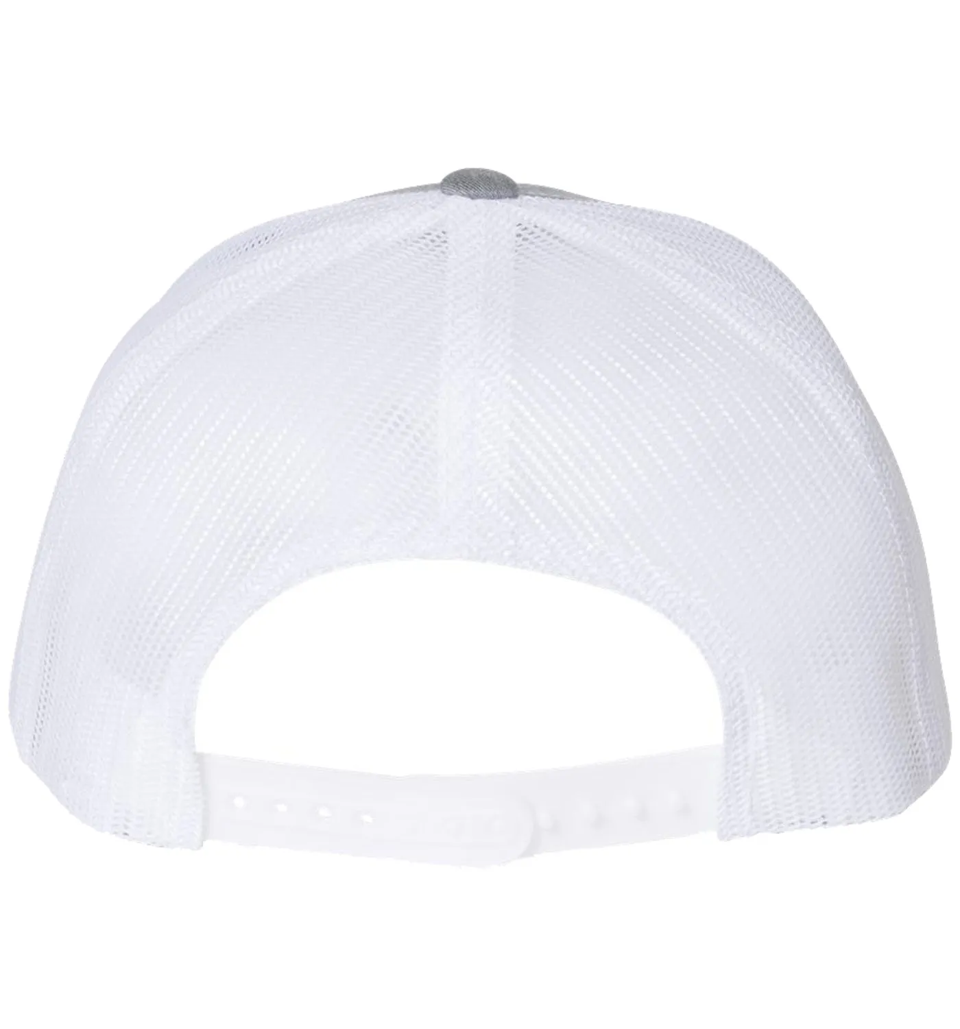 Hammerhead Shark 6 Panel Trucker Snap Back Heather Grey White Hat