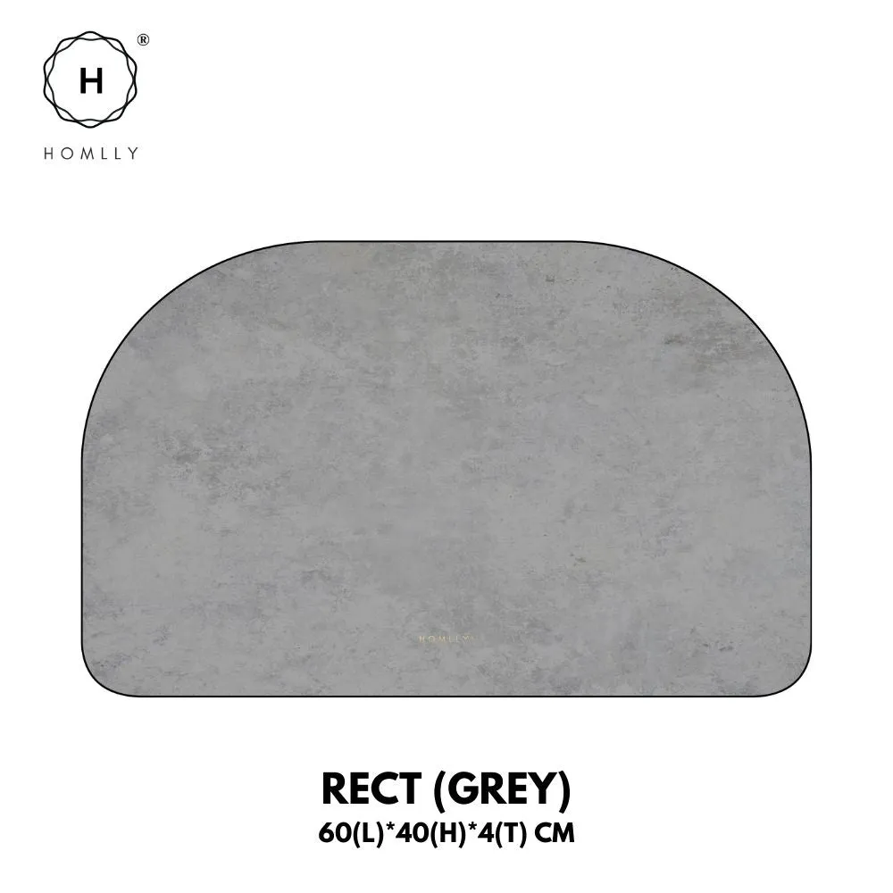 Homlly Non Slip Super Thin Quick Dry Absorbent Diatomaceous Floor Bath Mat