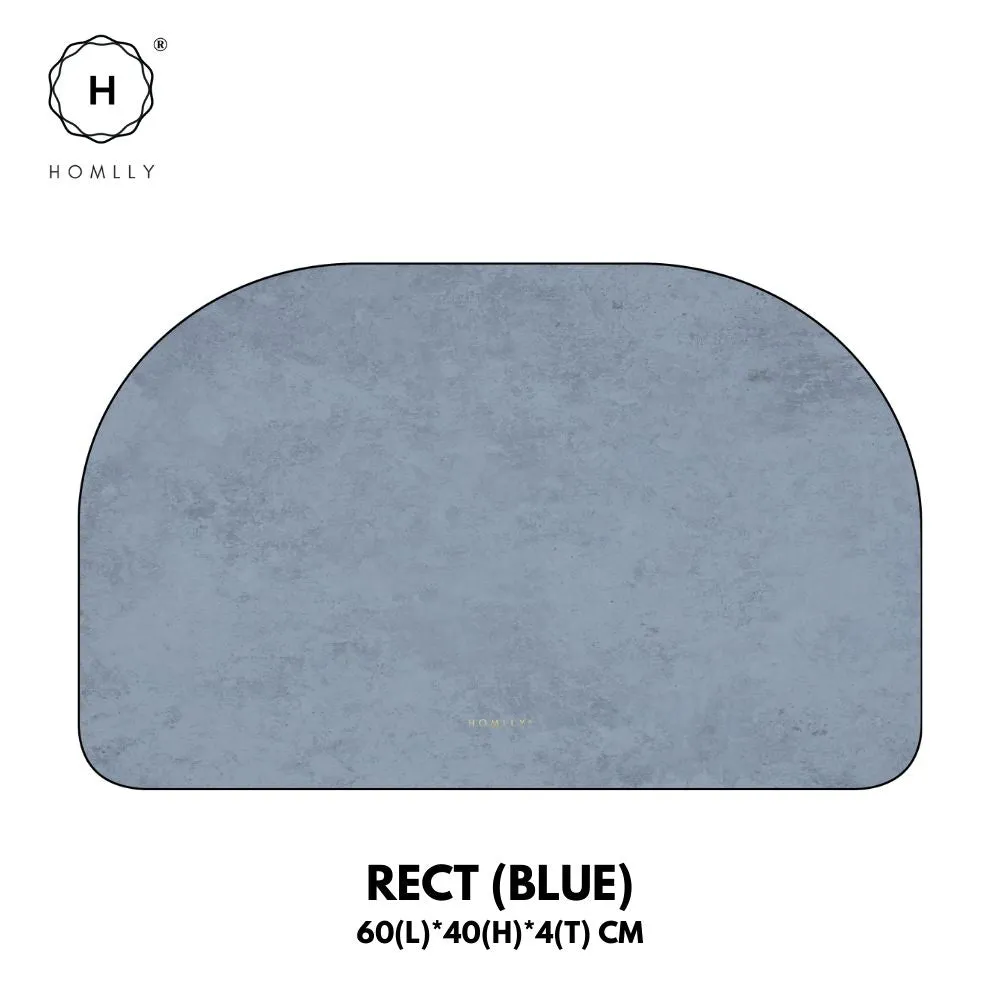 Homlly Non Slip Super Thin Quick Dry Absorbent Diatomaceous Floor Bath Mat
