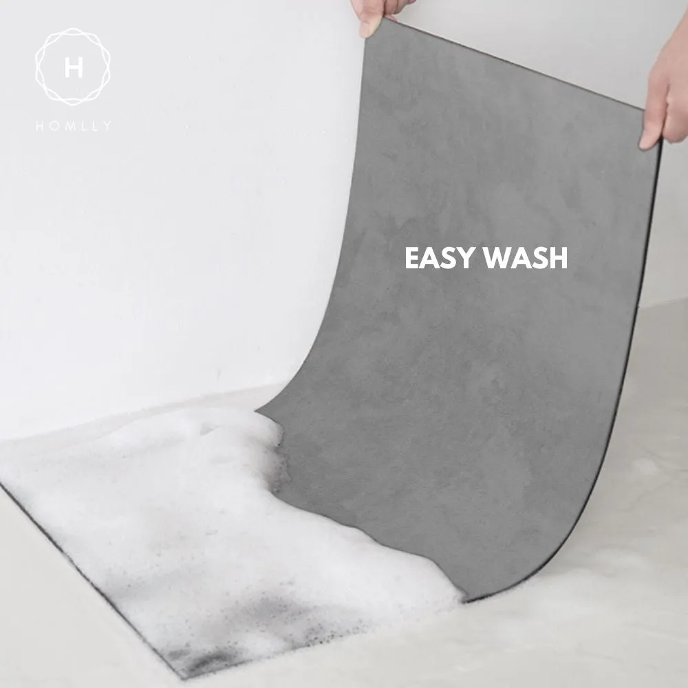Homlly Non Slip Super Thin Quick Dry Absorbent Diatomaceous Floor Bath Mat