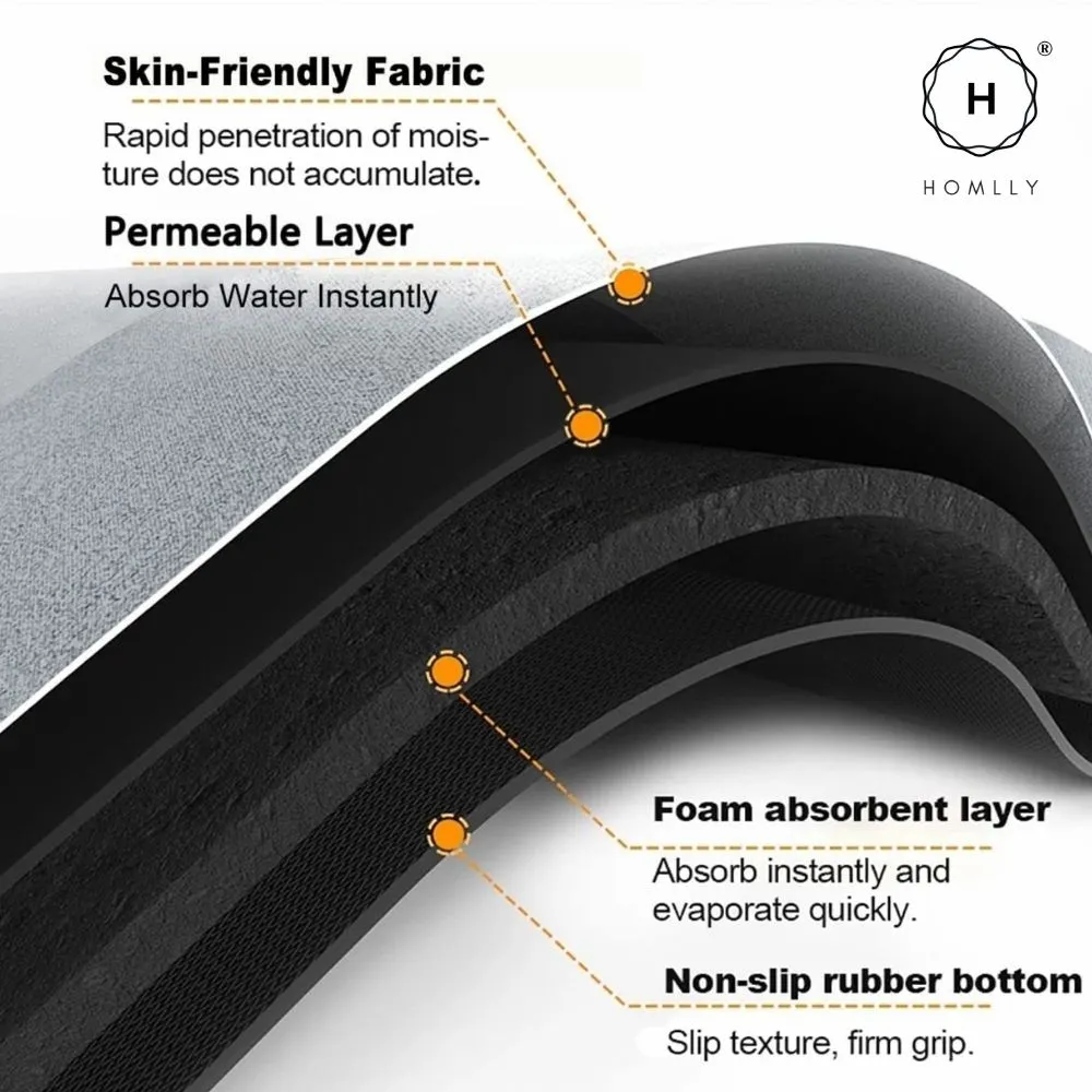 Homlly Non Slip Super Thin Quick Dry Absorbent Diatomaceous Floor Bath Mat
