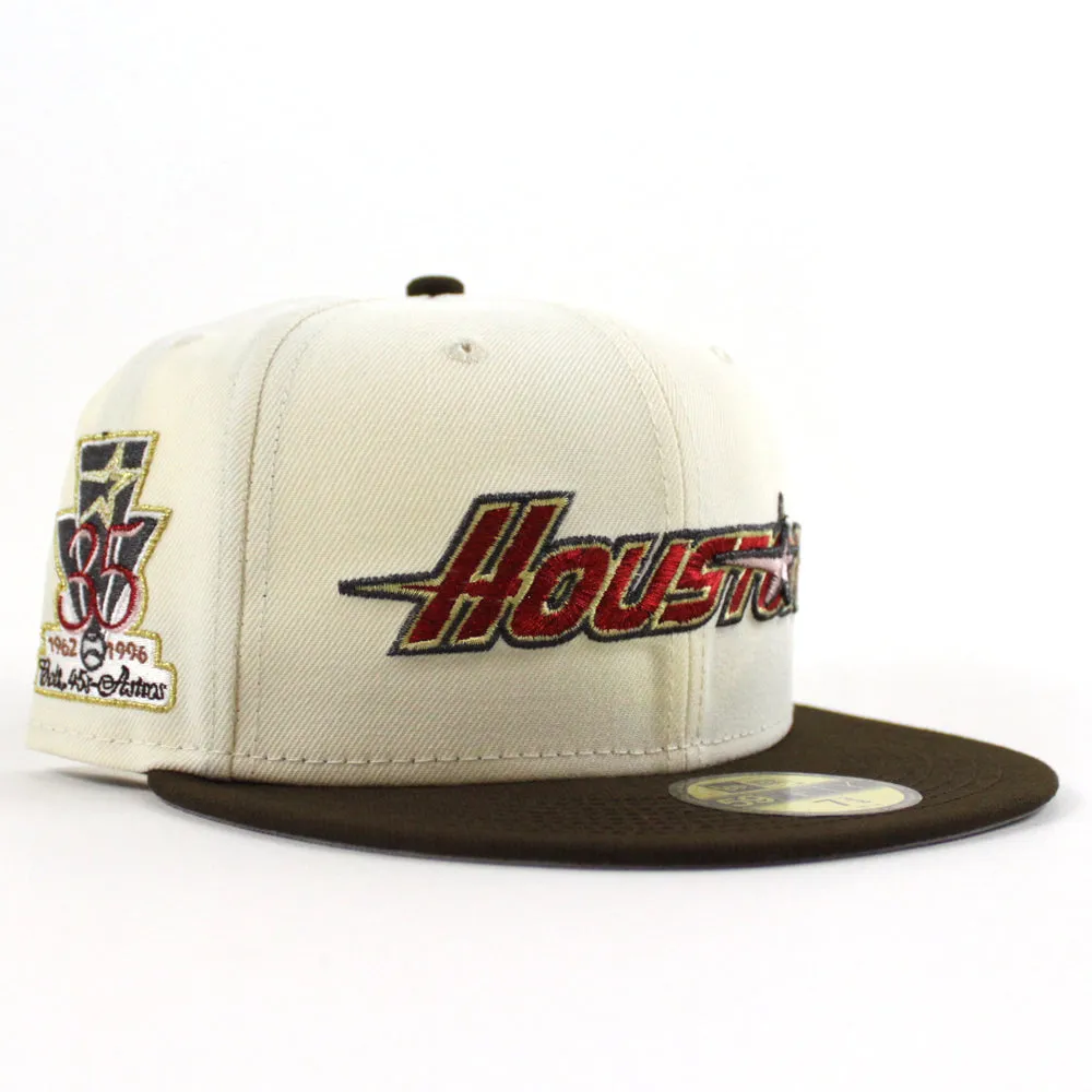 Houston Astros 35 Years New Era 59Fifty Fitted Hat (Chrome Walnut Gray Under Brim)