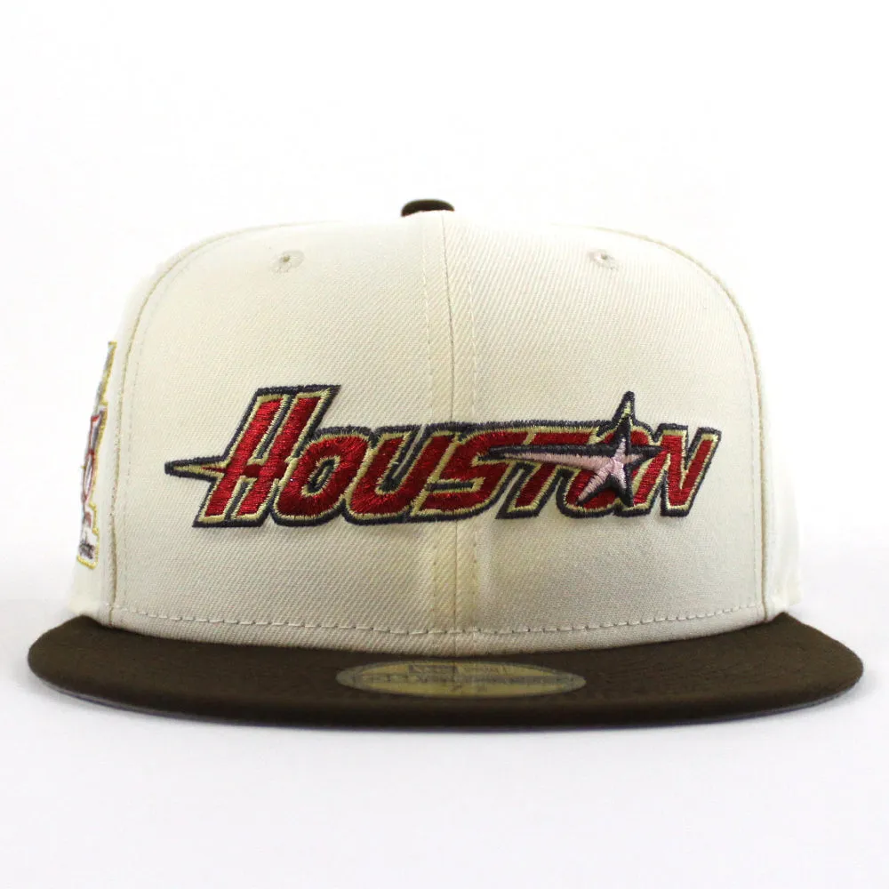 Houston Astros 35 Years New Era 59Fifty Fitted Hat (Chrome Walnut Gray Under Brim)