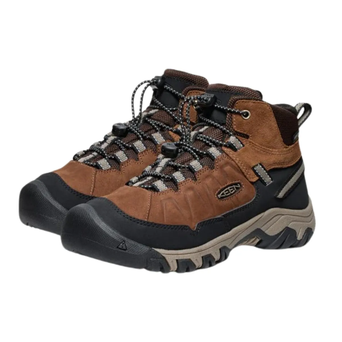 Keen Boy's (Grade School) Targhee IV Mid Waterproof Bison/Brindle