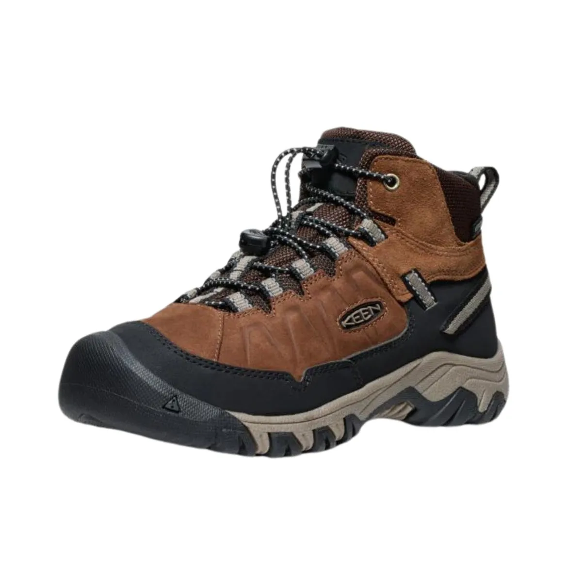 Keen Boy's (Grade School) Targhee IV Mid Waterproof Bison/Brindle