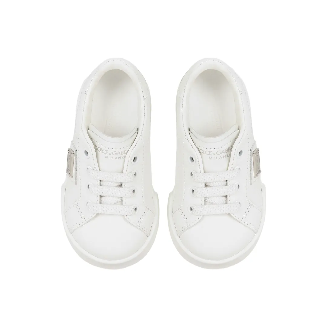 KIDS CALFSKIN PORTOFINO LIGHT SNEAKERS WHITE