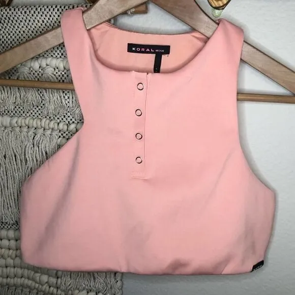 Koral Bra Motive Scuba Crop Top Rose Quartz M