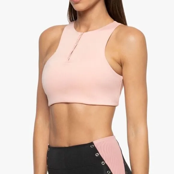 Koral Bra Motive Scuba Crop Top Rose Quartz M