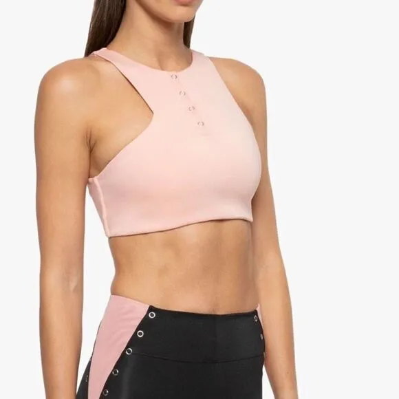 Koral Bra Motive Scuba Crop Top Rose Quartz M