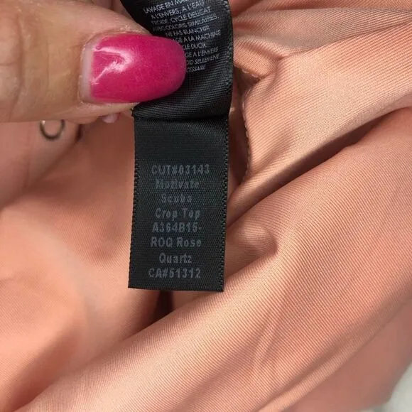Koral Bra Motive Scuba Crop Top Rose Quartz M