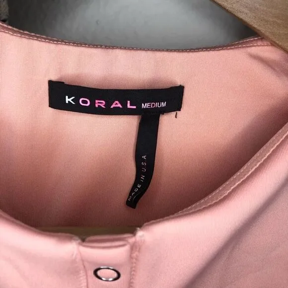 Koral Bra Motive Scuba Crop Top Rose Quartz M
