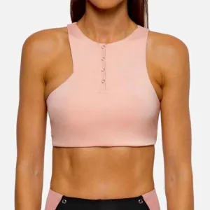 Koral Bra Motive Scuba Crop Top Rose Quartz M