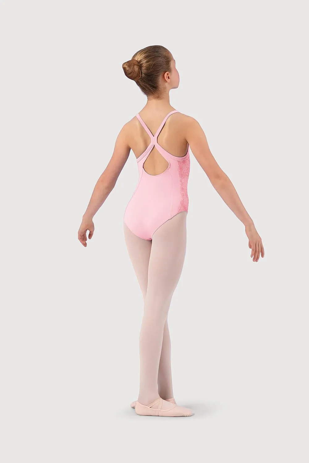 L54147G - Bloch Lace Bodice & Racer Back Girls Cami Leotard