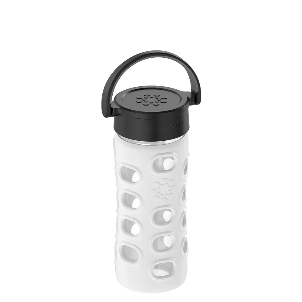 LifeFactory 12oz Glass Water Bottle - Optic White
