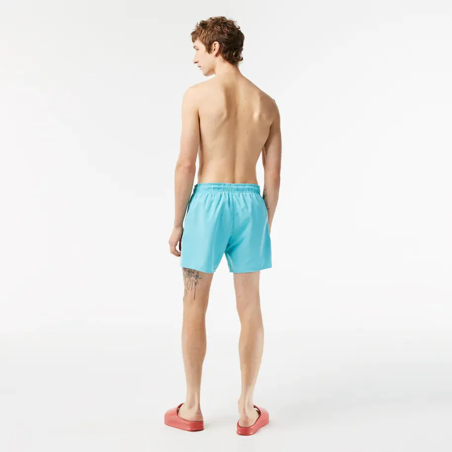 Light Quick-Dry Swim Trunks Turquoise/Green