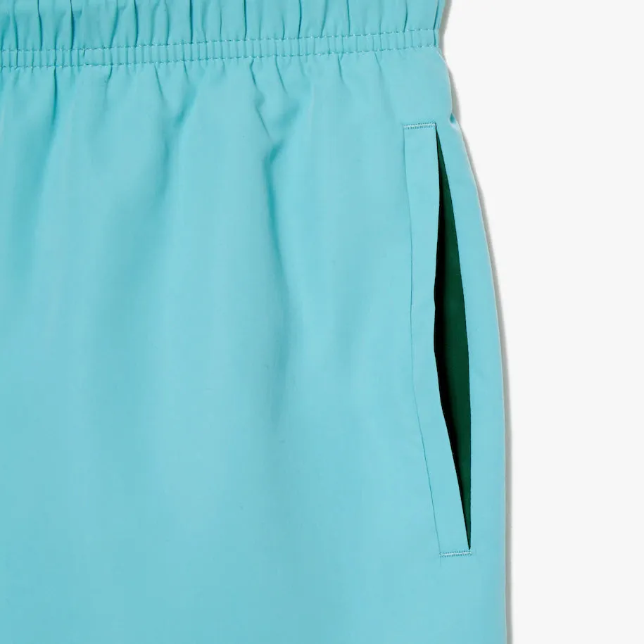 Light Quick-Dry Swim Trunks Turquoise/Green